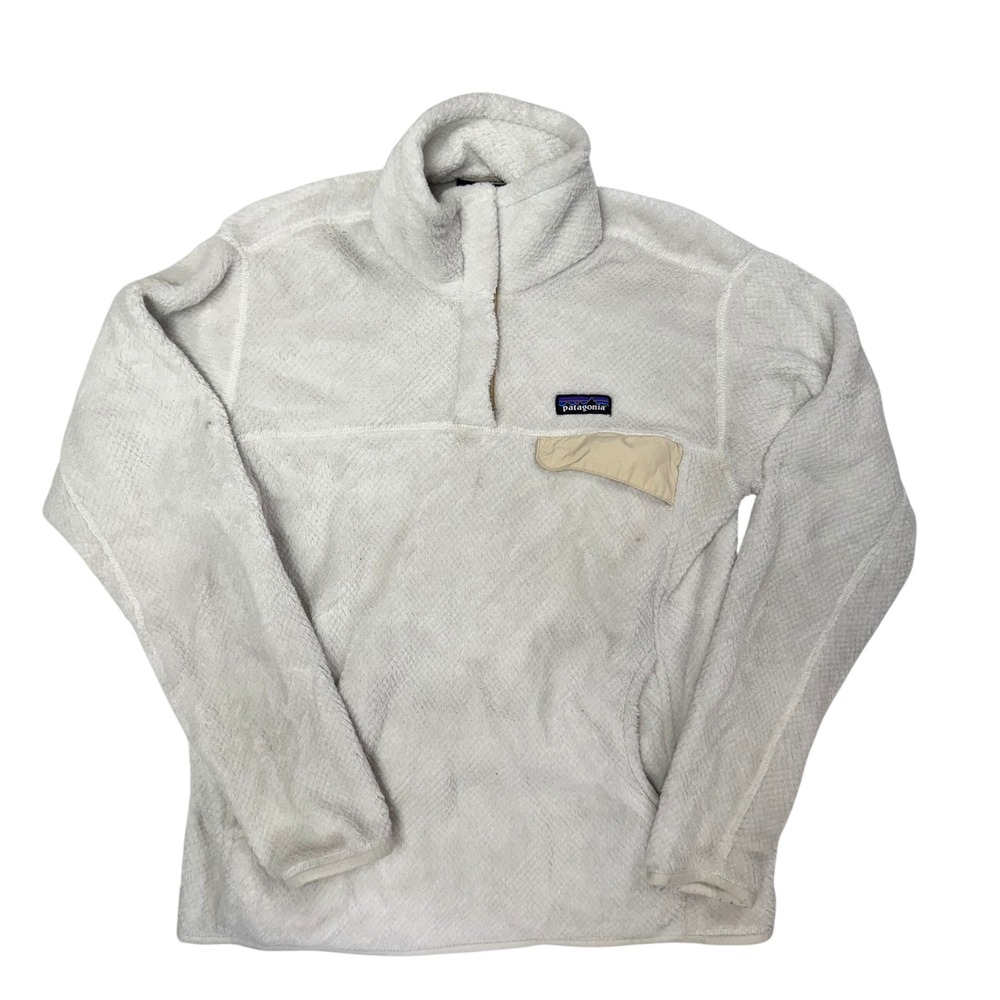 Patagonia Womens Re-Tool Snap-T Fleece Pullover Cream Large